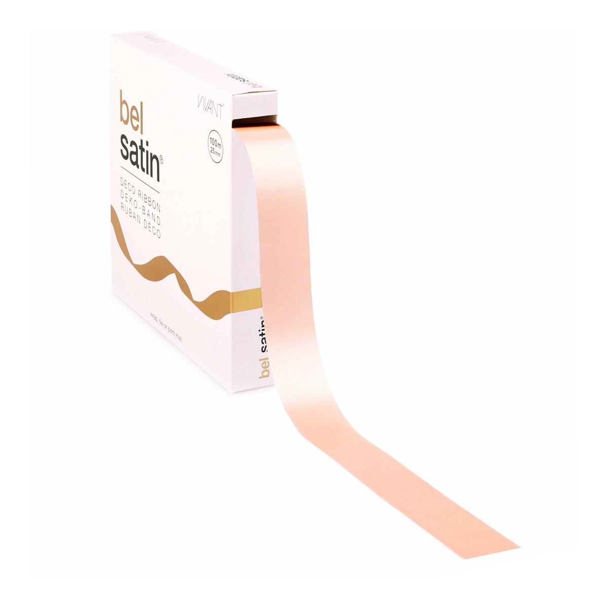 Bel Satin lint 25mm - Salmon