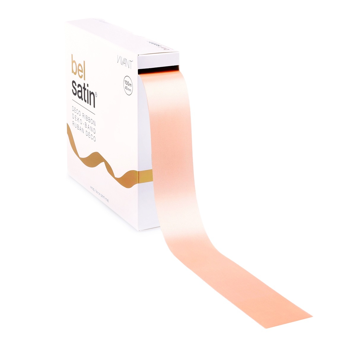 Bel Satin ruban 40mm - Salmon