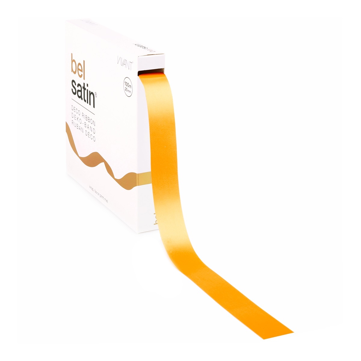 Bel Satin lint 25mm - Yellow