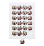Sticker 4 cm Christmas "Winter scene"