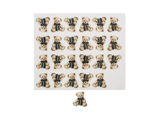 Sticker flash Noël "Winter scene" ours en peluche