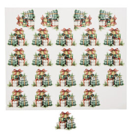 Aufkleber glänzend Weihnachten "Winter scene" Geschenken