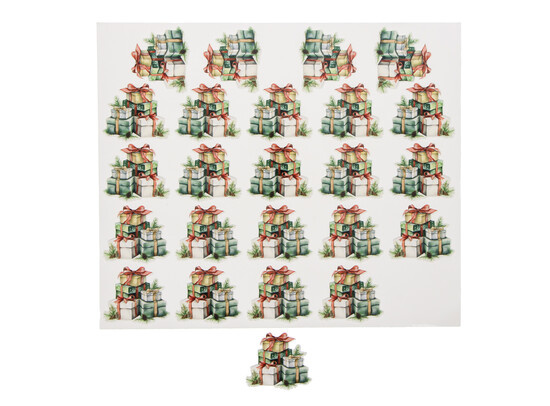 Sticker flash Noël "Winter scene" cadeaux