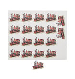 Sticker blinkend Christmas "Winter scene" trein