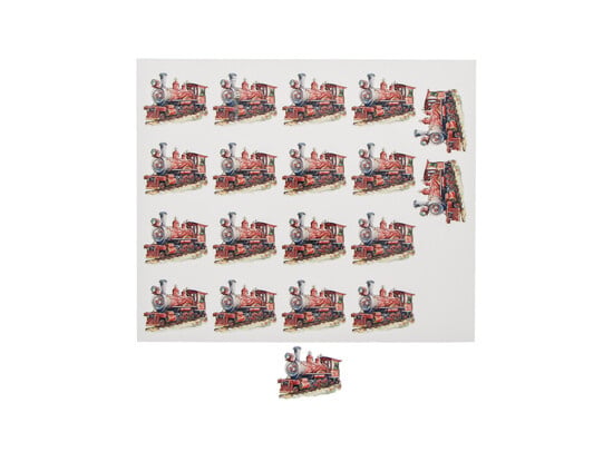 Sticker blinkend Christmas "Winter scene" trein