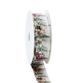 Ruban de satin Christmas "Winter scene"