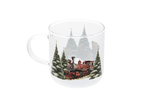 Christmas "Winter scene" Glasbecher