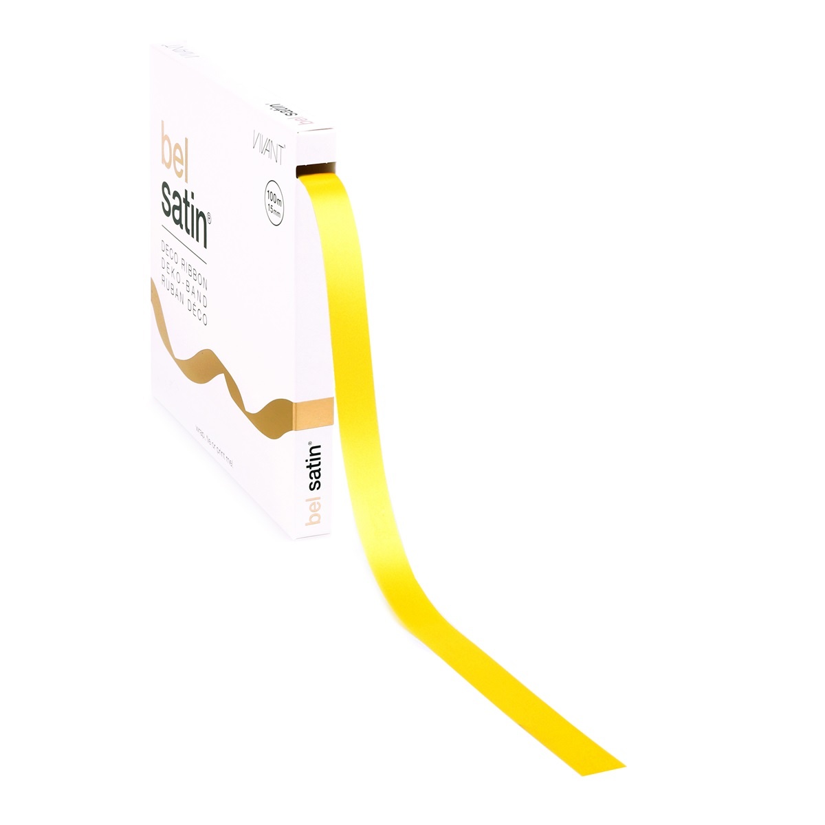Bel Satin lint 15mm - Yellow
