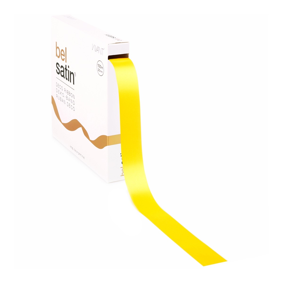 Bel Satin lint 25mm - Yellow