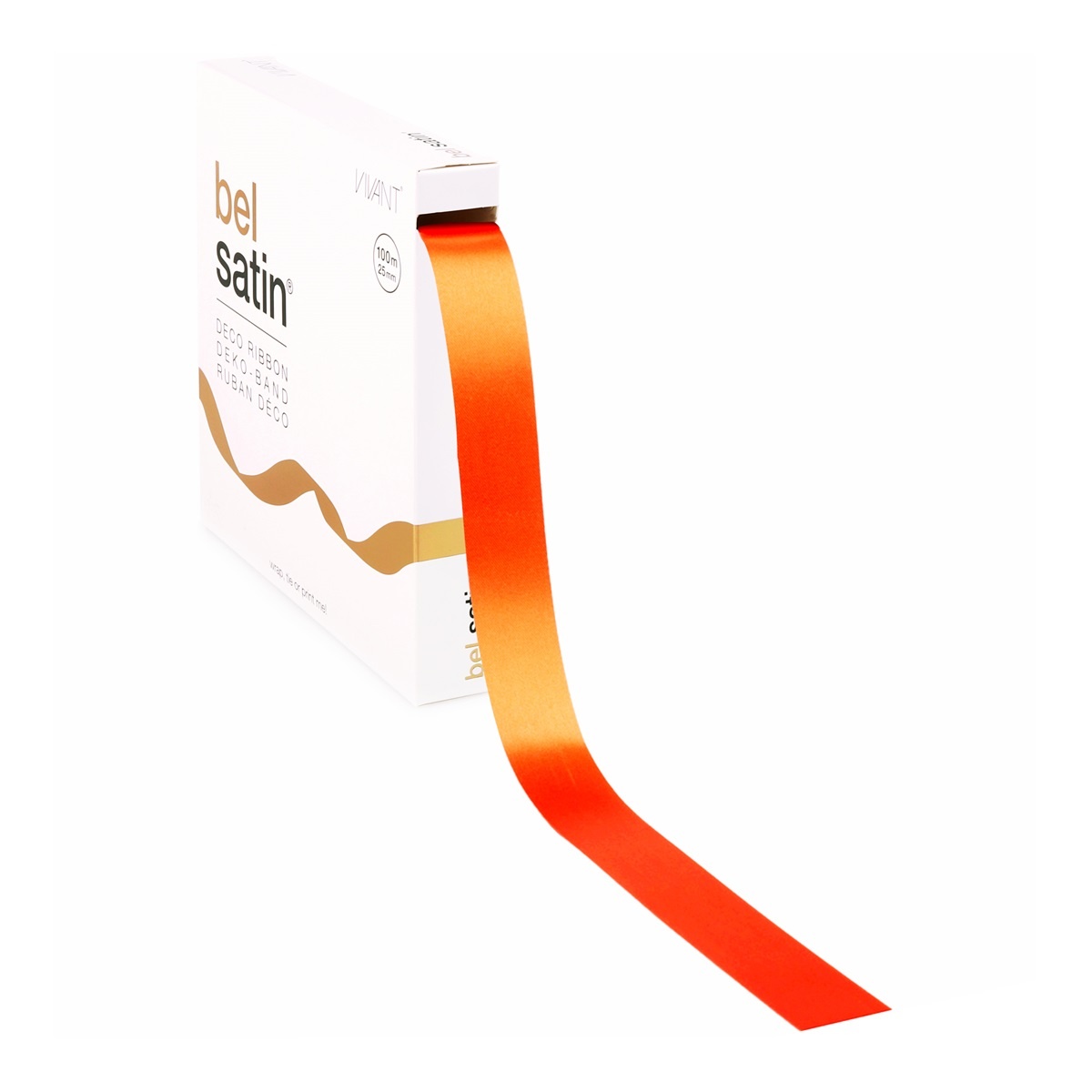 Bel Satin lint 25mm - Orange