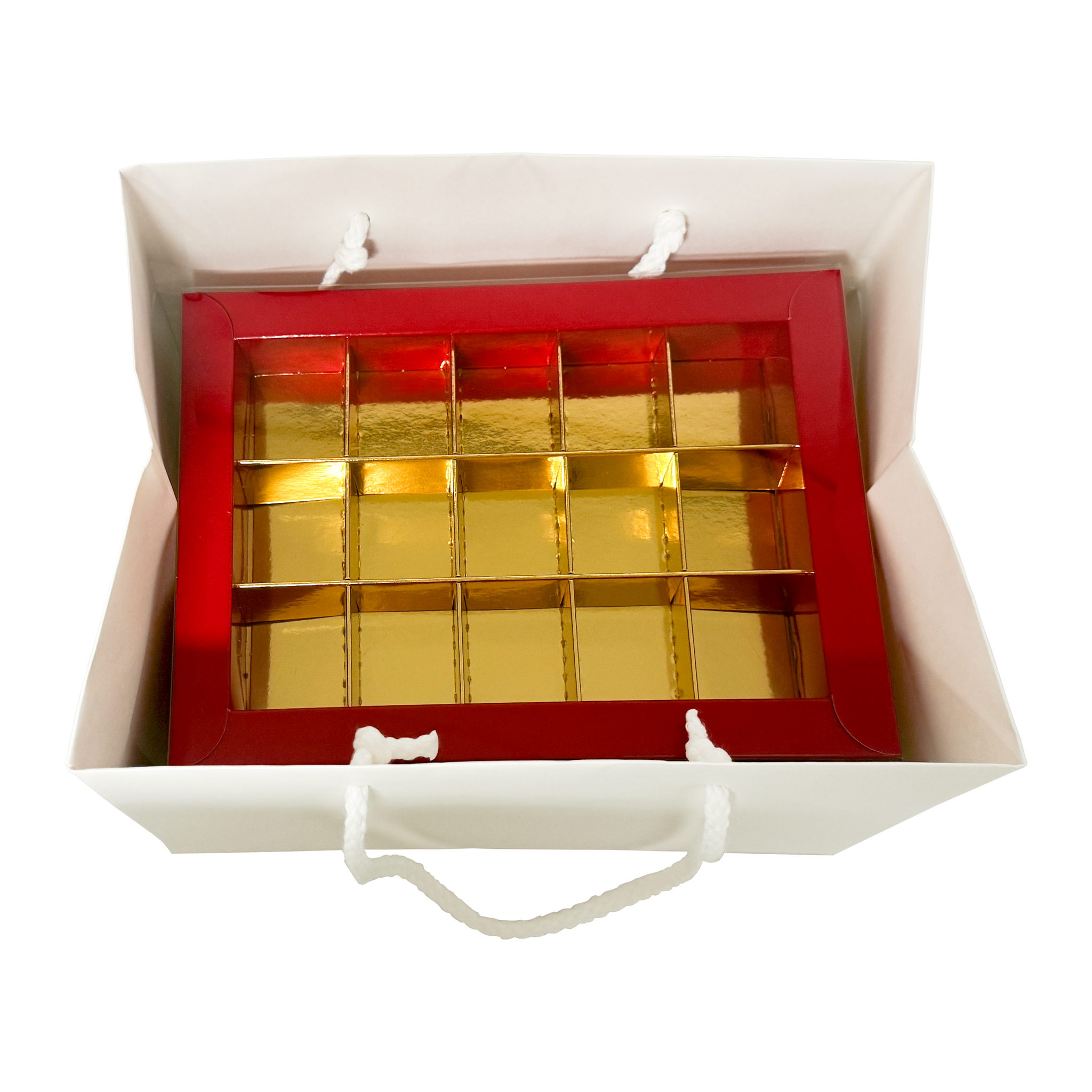 Luxe draagtasje met koord - 24*18*16cm - 100 stuks