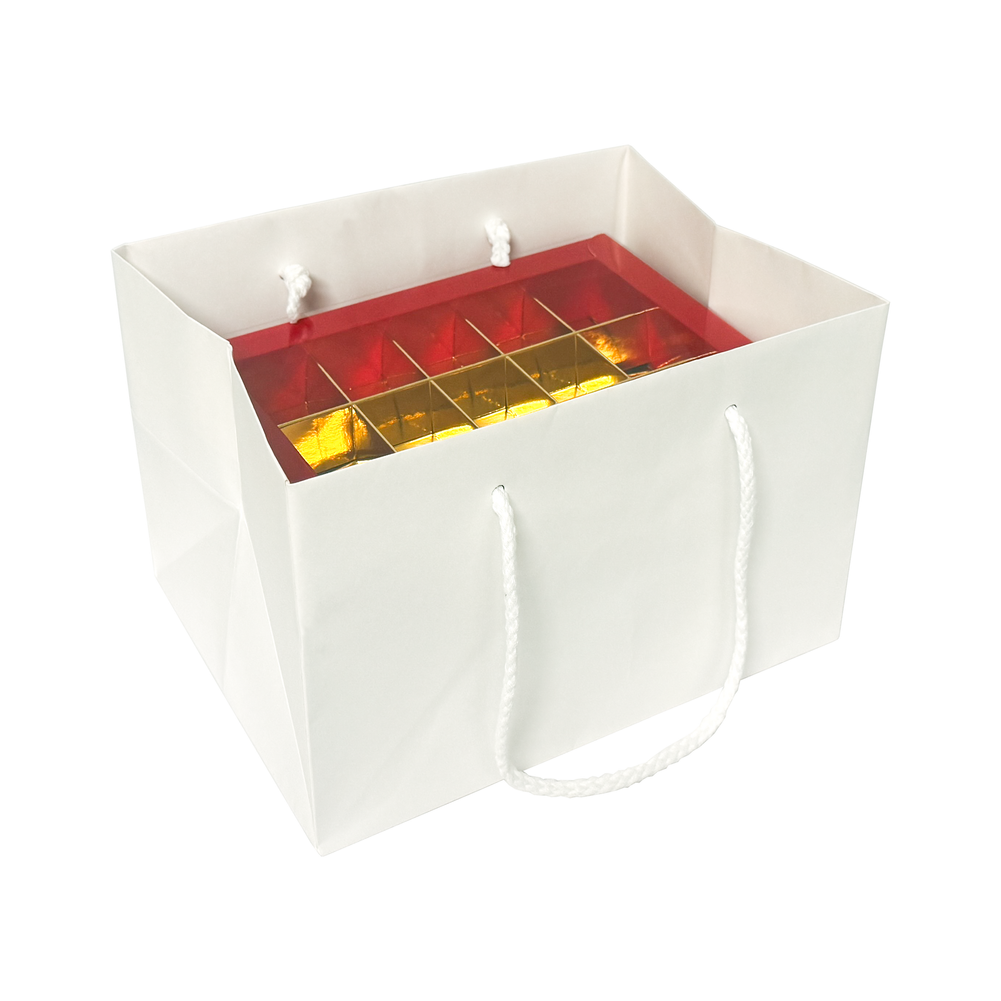 Luxe draagtasje met koord - 24*18*16cm - 100 stuks