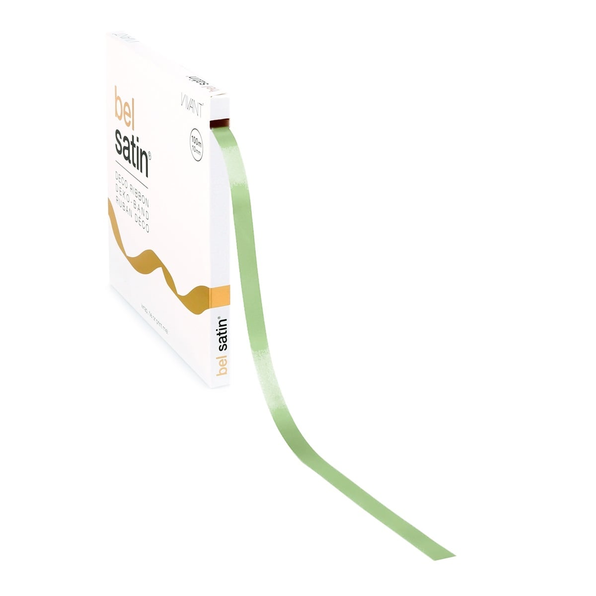 Bel Satin Band 10mm - Light Olive