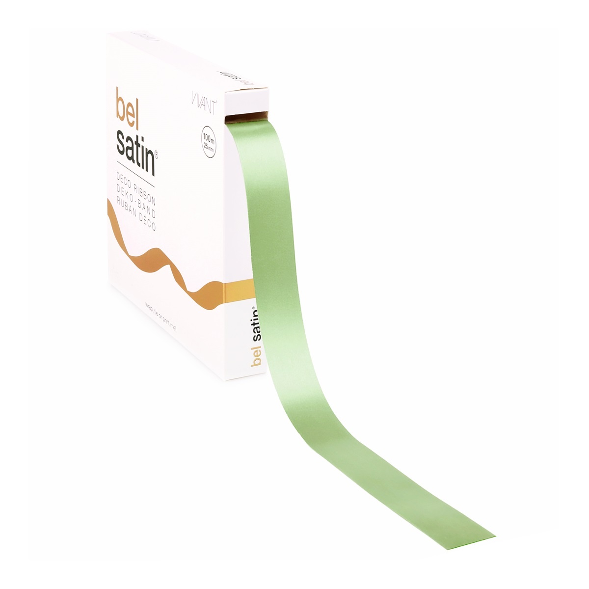 Bel Satin Band 25mm - Light Olive