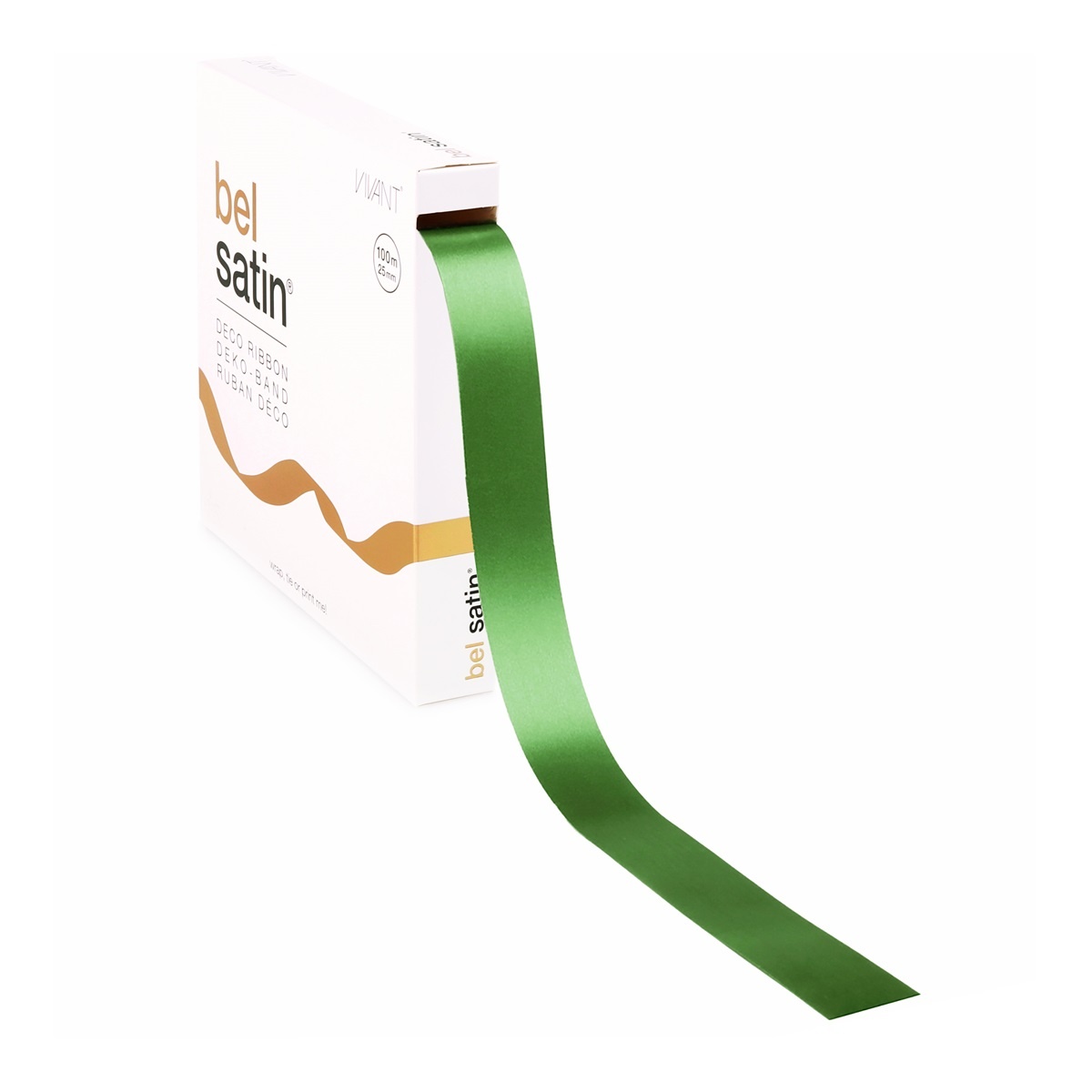 Bel Satin ribbon 25mm - Apple Green