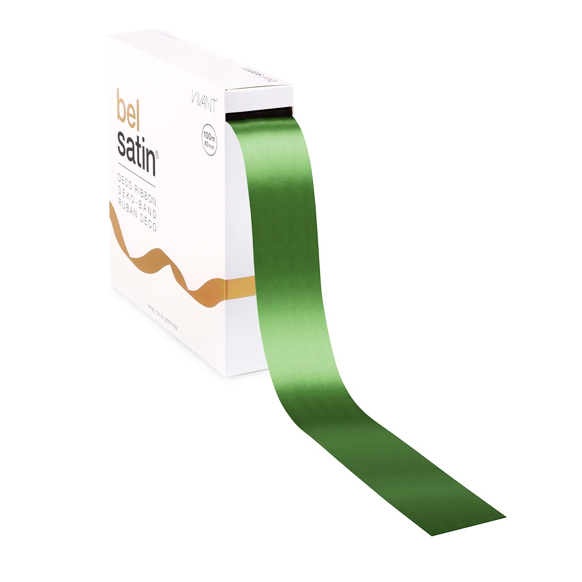 Bel Satin lint 40mm - Apple Green