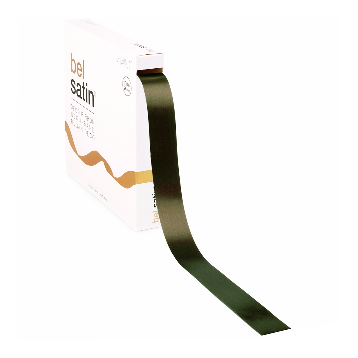 Bel Satin lint 25mm - Moss