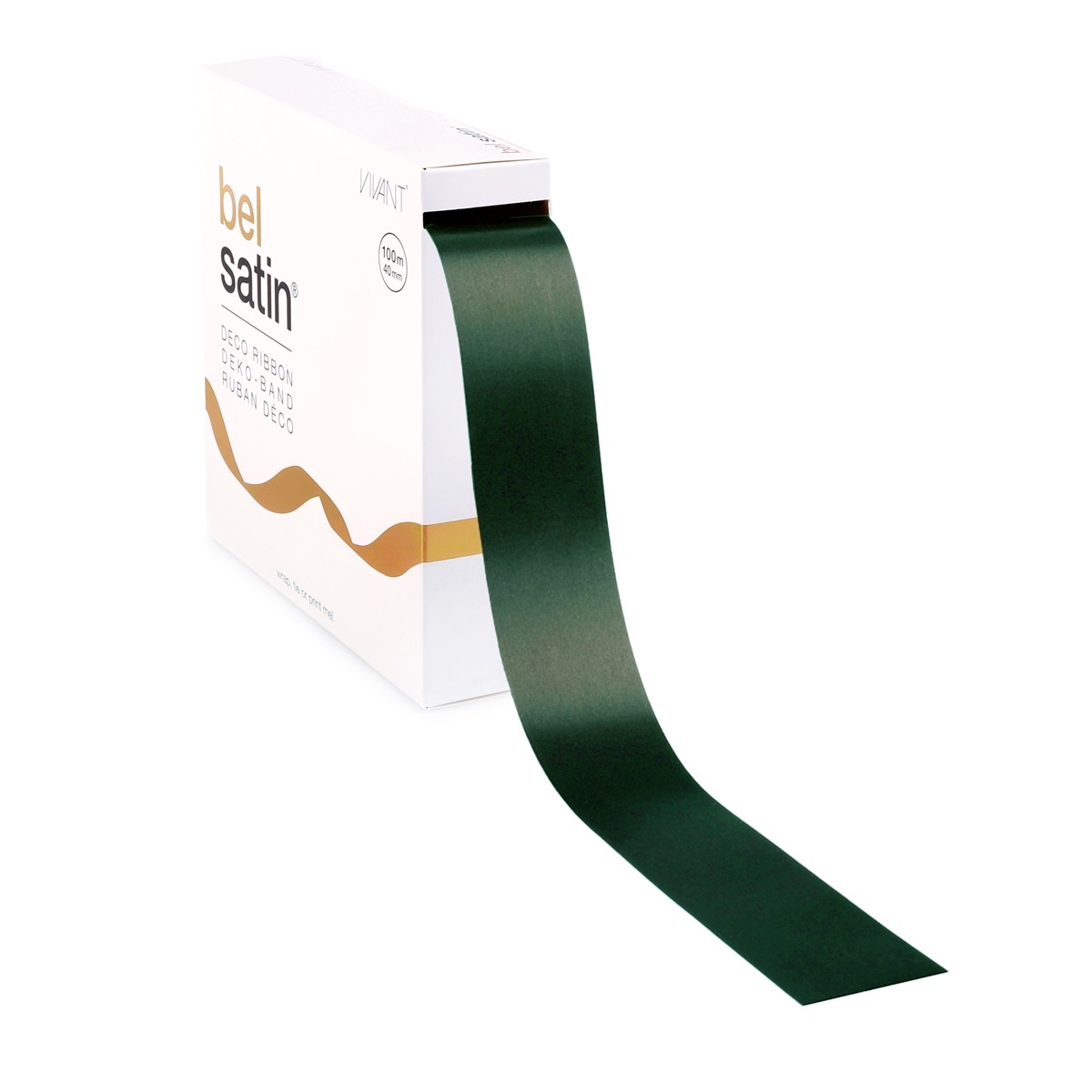 Bel Satin ribbon 40mm - Dark Green
