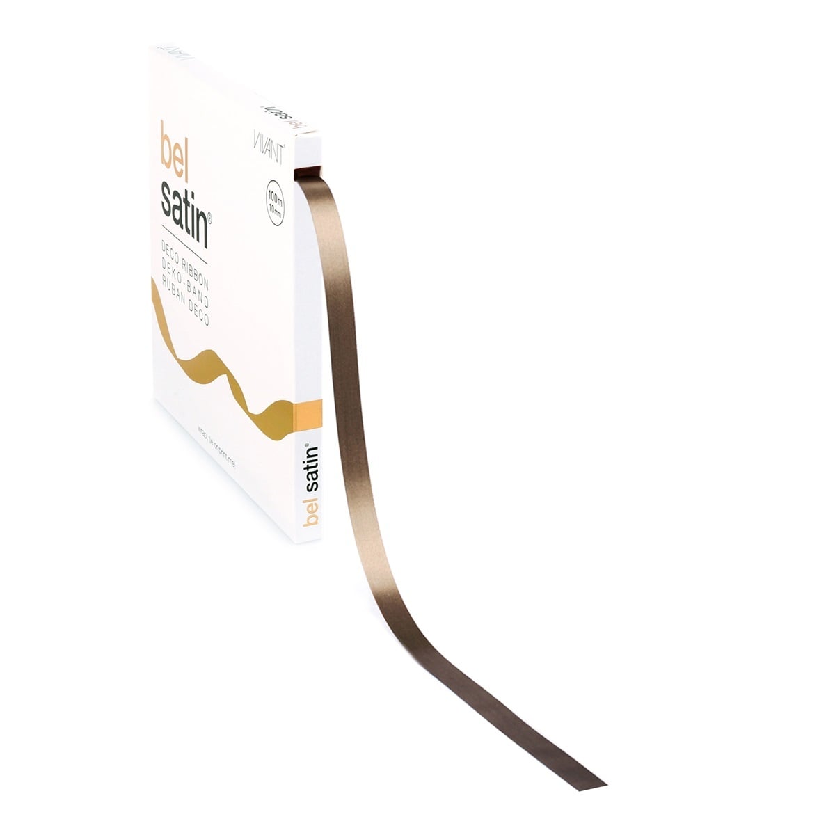 Bel Satin lint 10mm - Sand