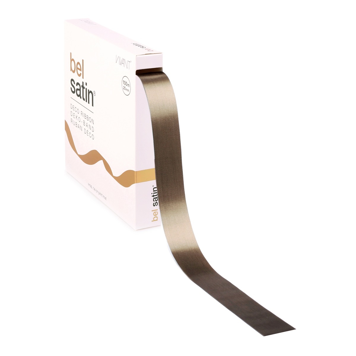 Bel Satin lint 25mm - Sand