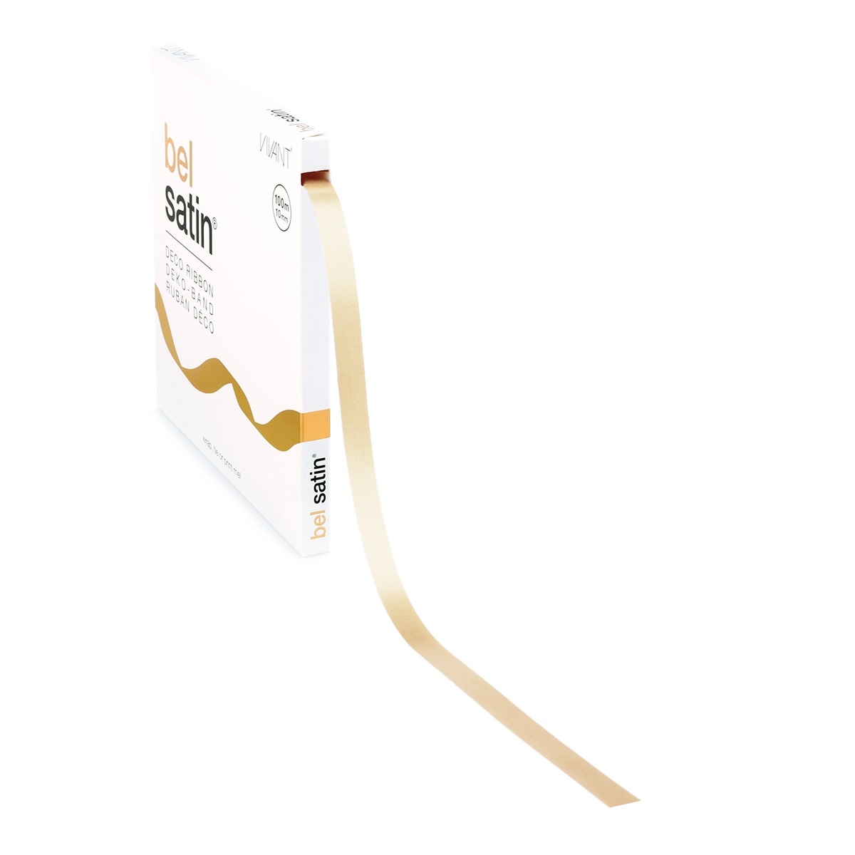 Bel Satin lint 10mm - Natural