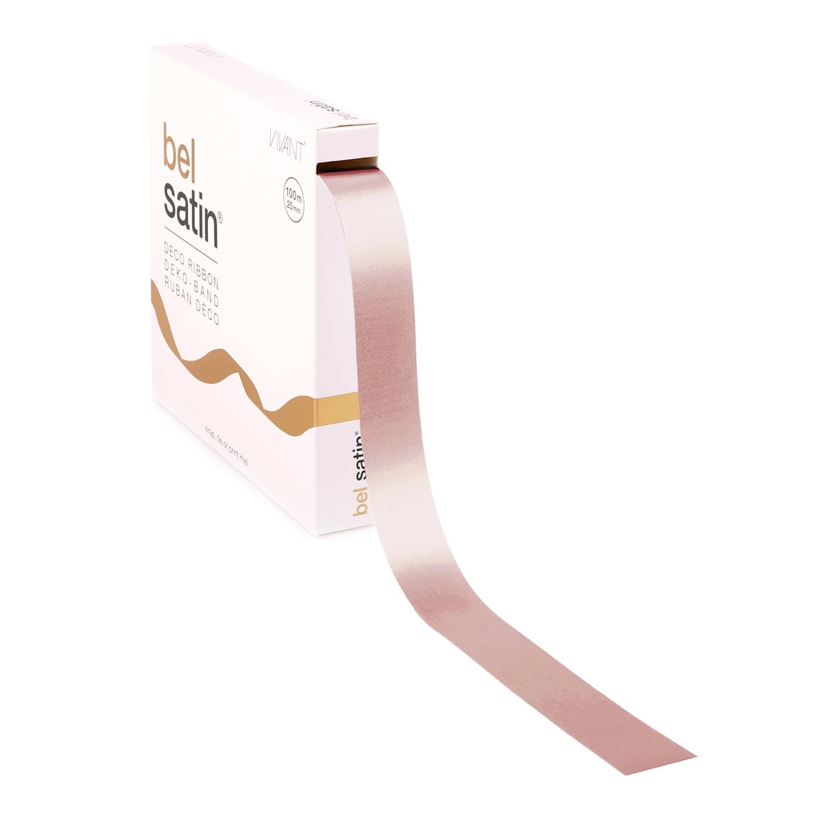 Bel Satin Band 25mm - Nude