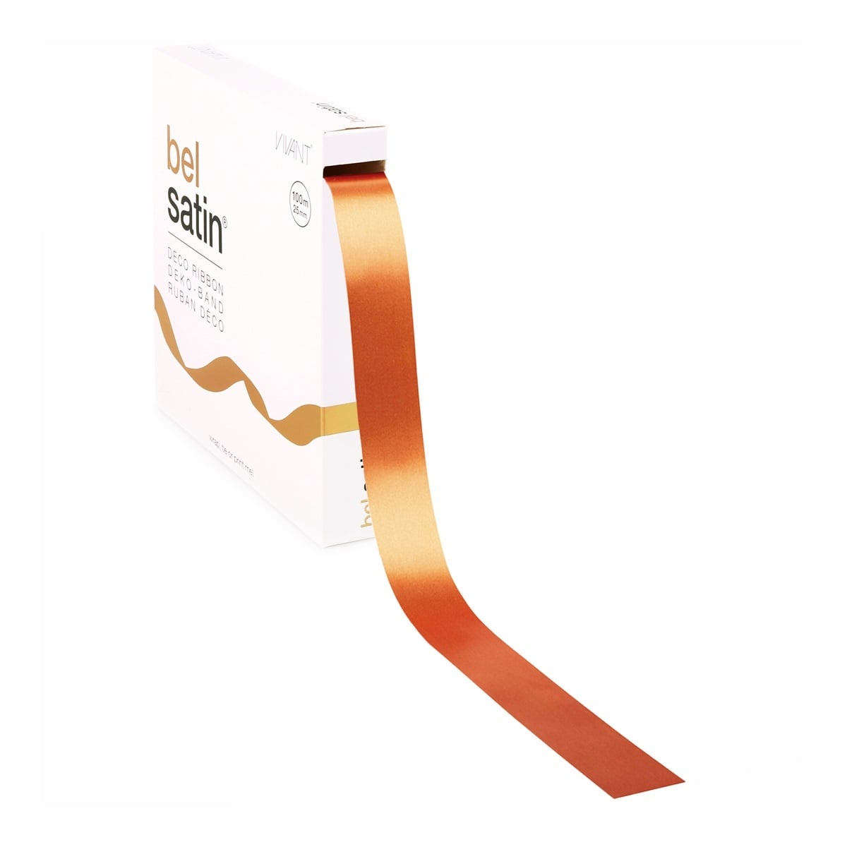 Bel Satin Band 25mm - Brandy