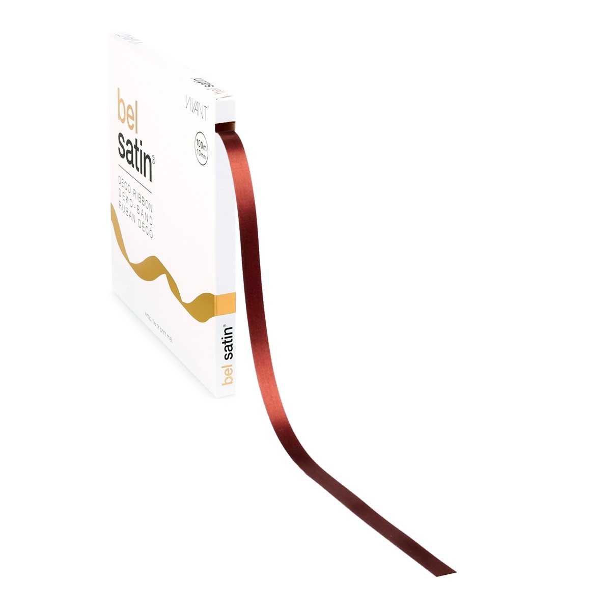 Bel Satin lint 10mm - Brown