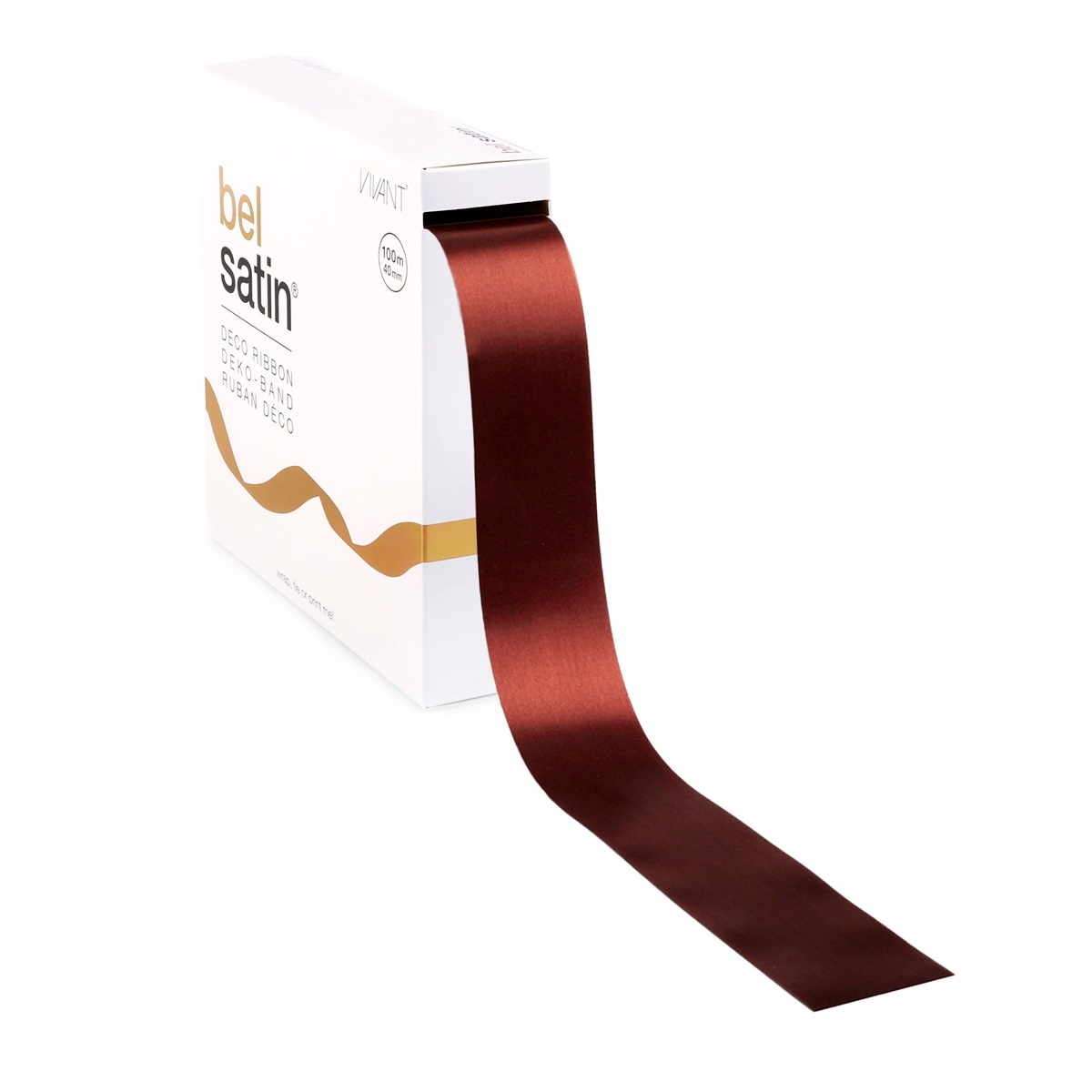 Bel Satin lint 40mm - Brown