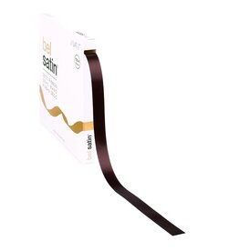 Bel Satin ruban 15mm - Dark Chocolate