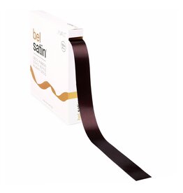Bel Satin ruban 25mm - Dark Chocolate