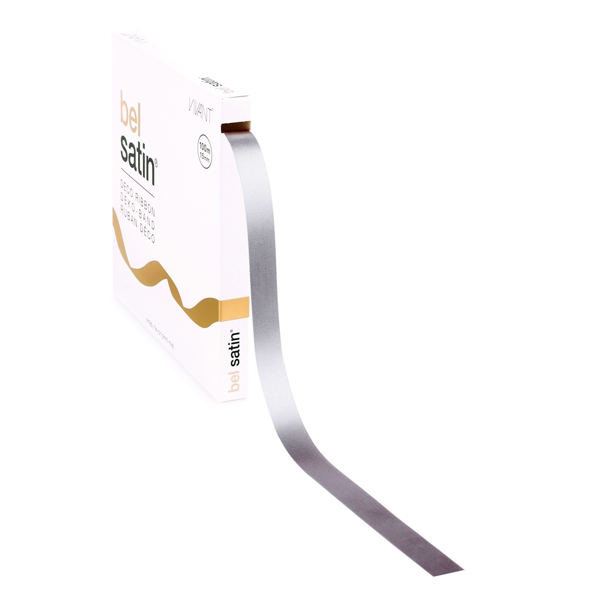 Bel Satin Band 15mm - Grey