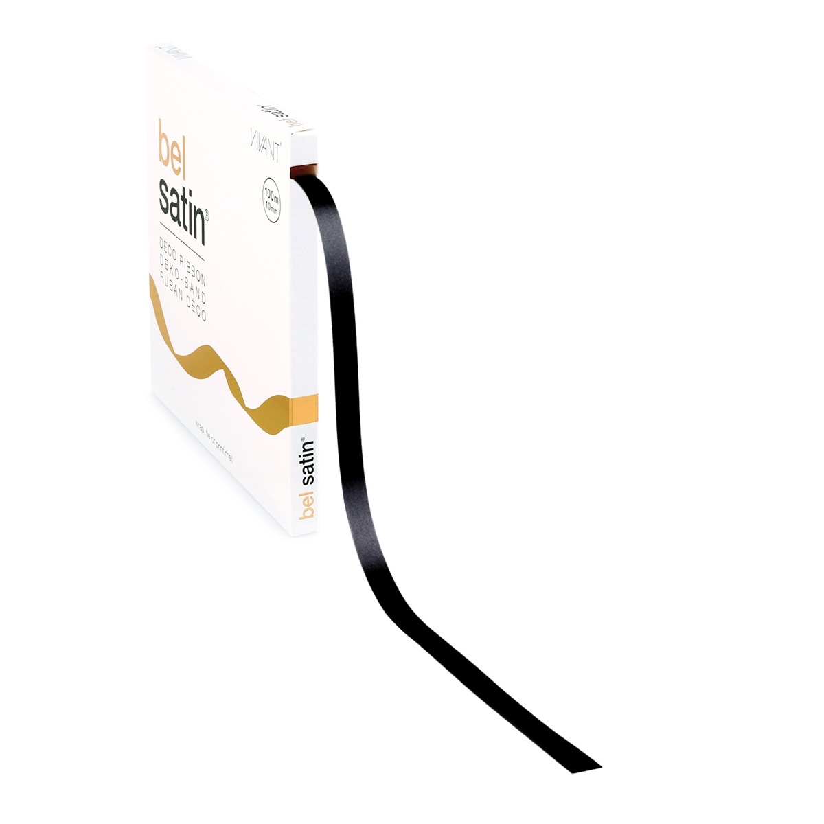 Bel Satin Band 10mm - Black