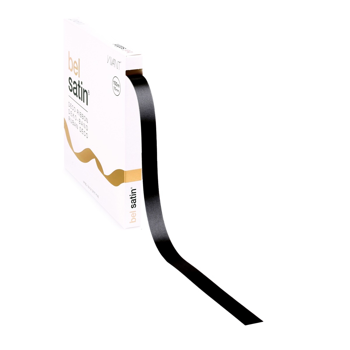 Bel Satin Band 15mm - Black