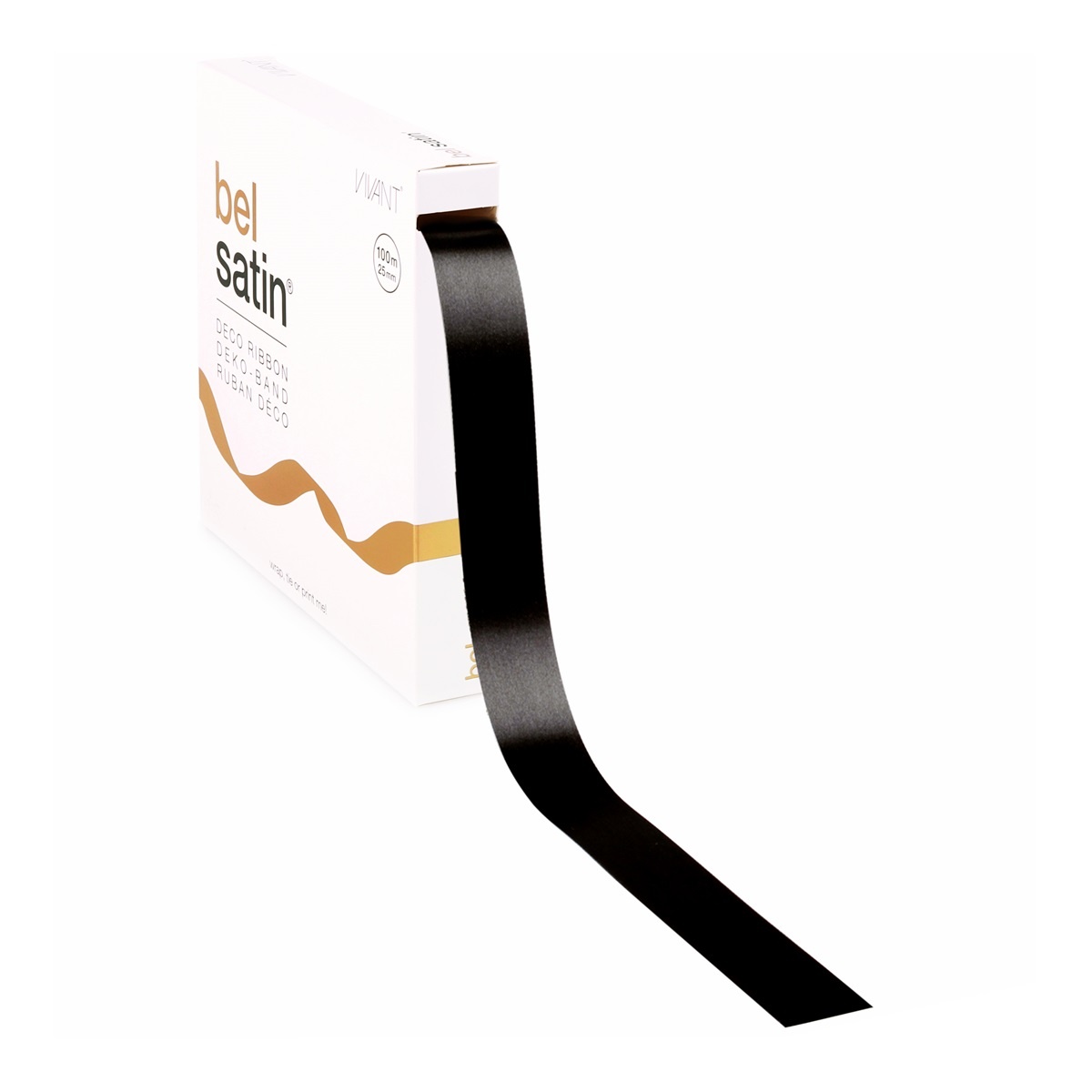 Bel Satin Band 25mm - Black