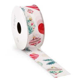 Christmas Joy Chiffon band 10m/40mm