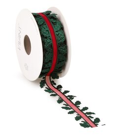 Holly Leaves ribbon 10m/32mm