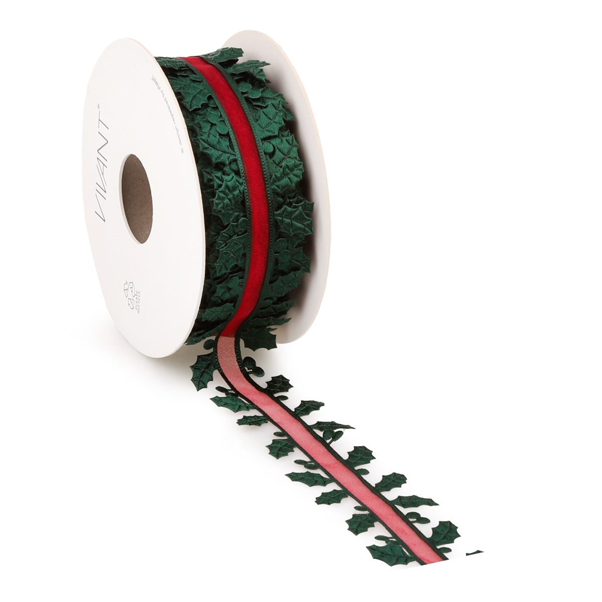 Holly Leaves ribbon 10m/32mm