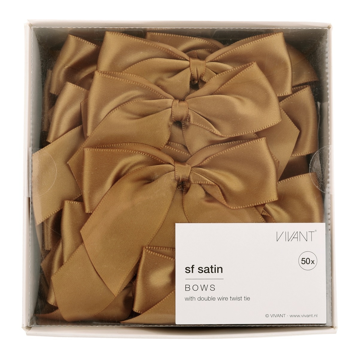 Satin bow gold