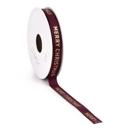 Satin Christmas ruban Bordeaux