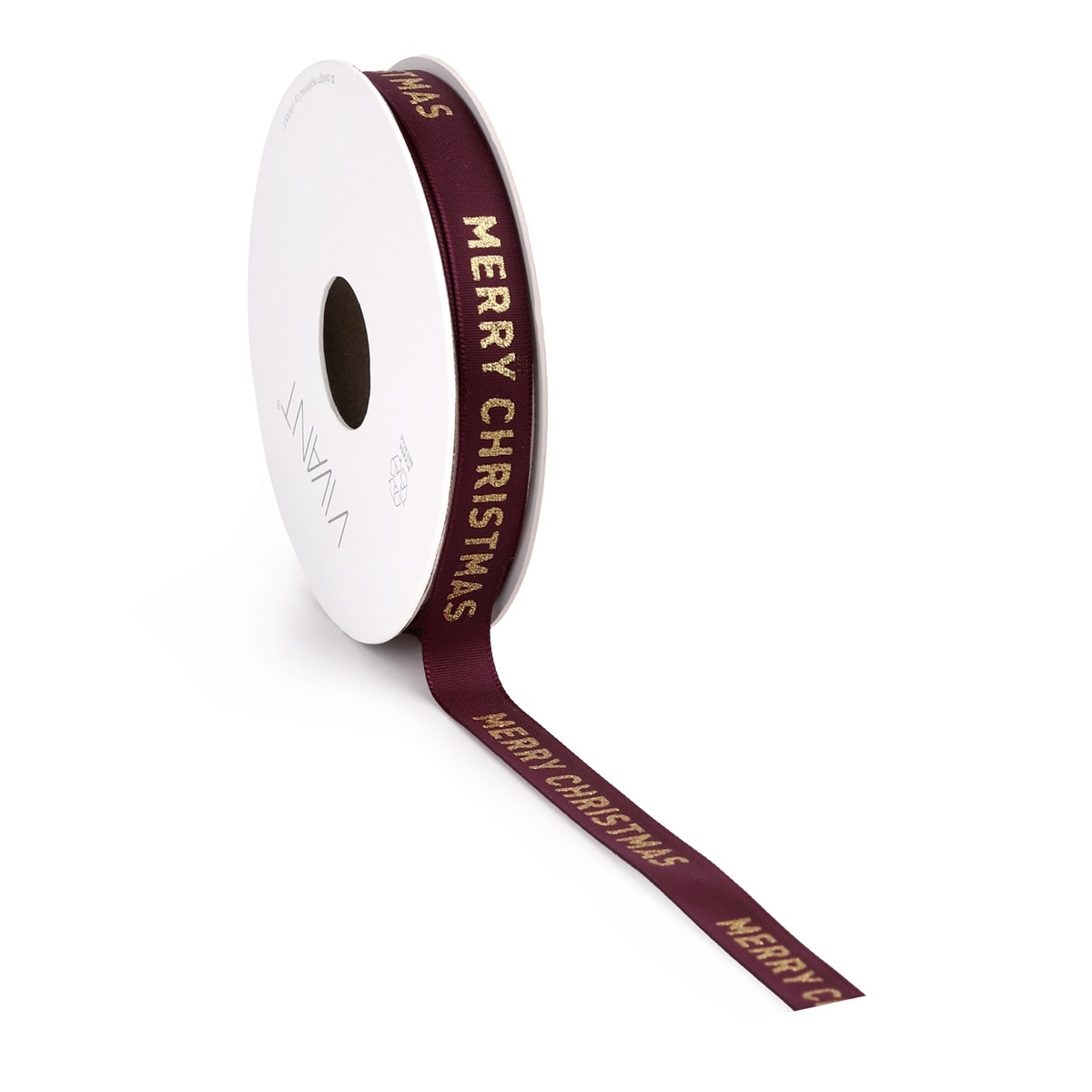 Satin Christmas ruban Bordeaux