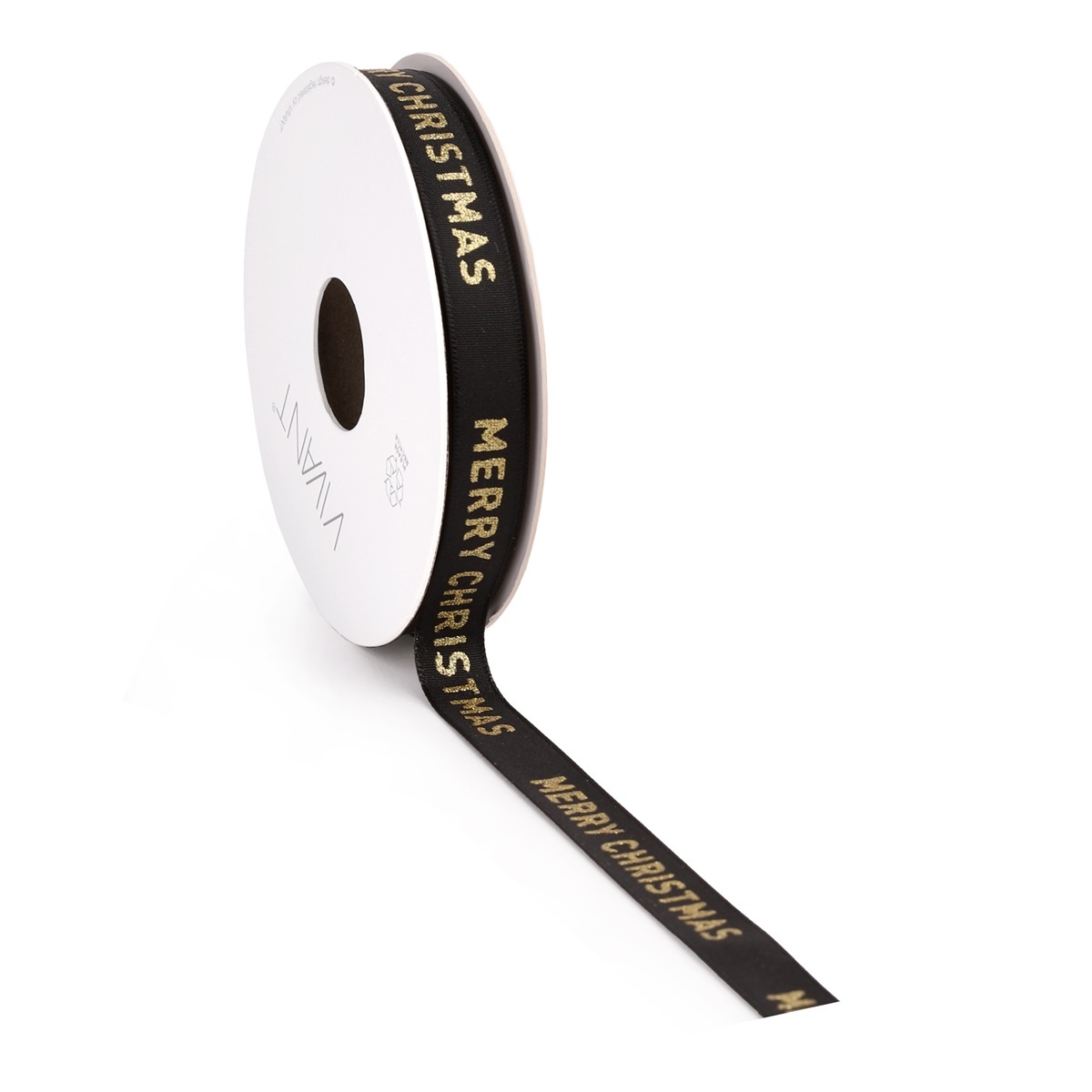 Satin Christmas ruban Noir