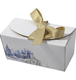 Matin d'hiver 125-gram ballotin with ribbon.