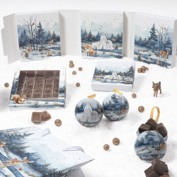 Drie luik kalender Matin d'Hiver