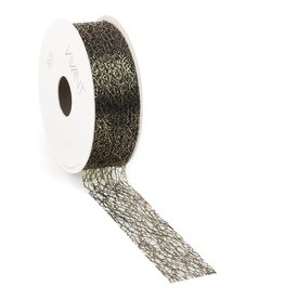 Crispy Deluxe ribbon 30mm - Black Gold