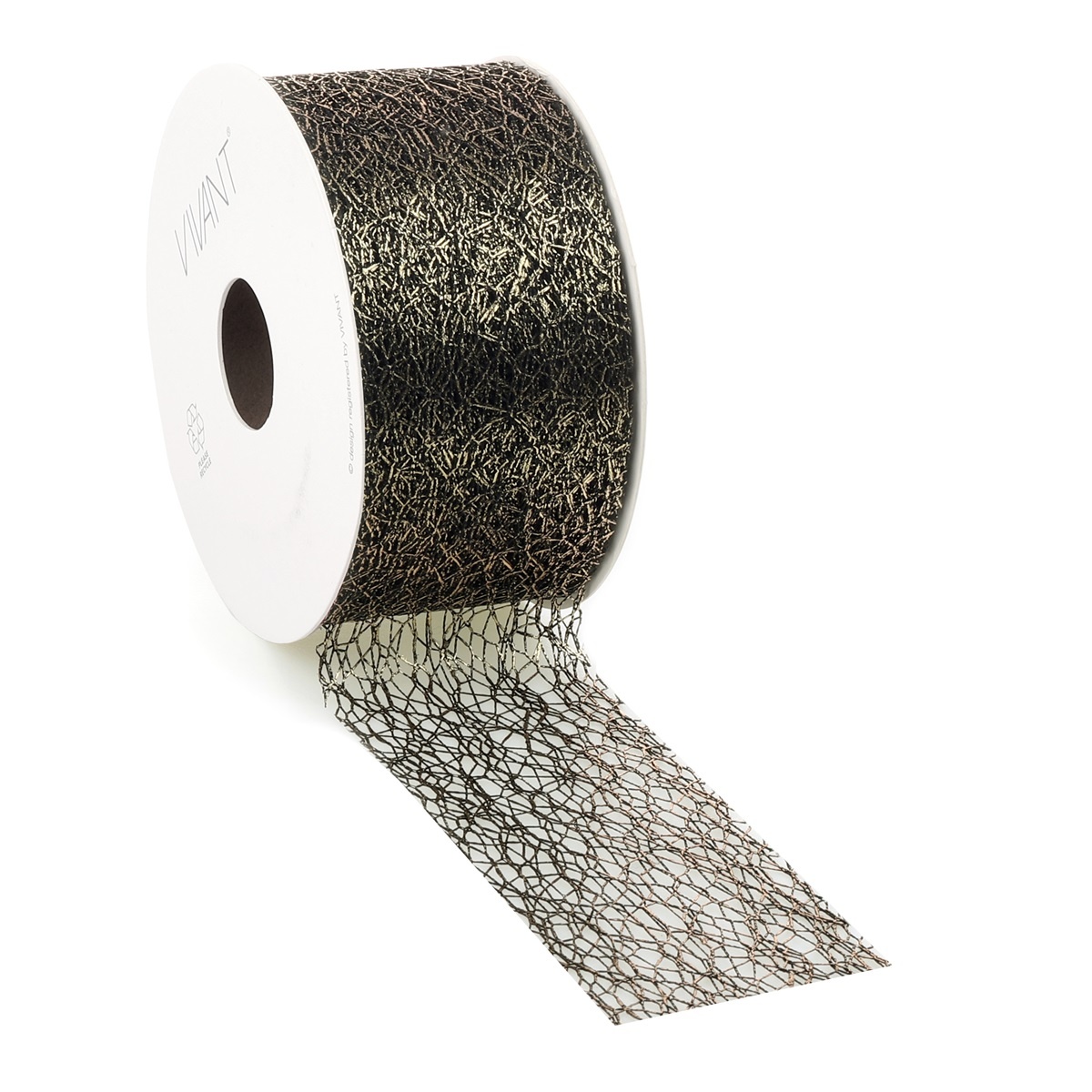 Crispy Deluxe ribbon 50mm - Black Gold