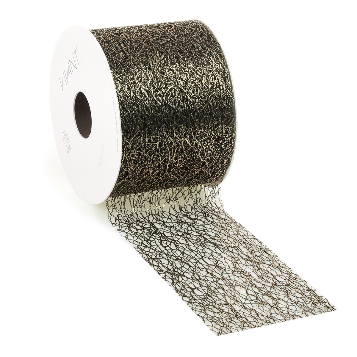 Crispy Deluxe ribbon 70mm - Black Gold
