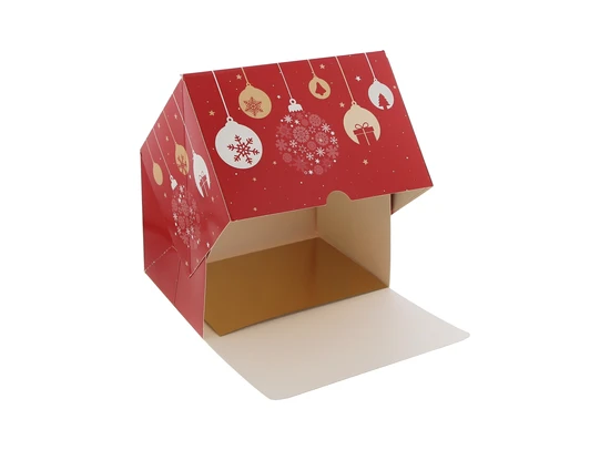 Bûchedoos "Festive" 30 x 14 x 14 cm rood