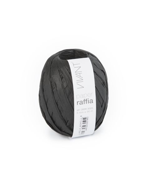 Paper Raffia - Black - 6 Rolls