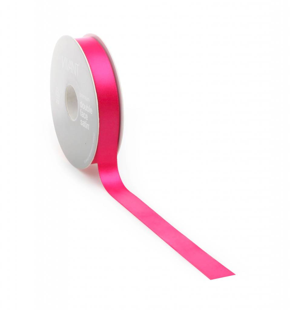 Double Face Satin Band - Fuchsia